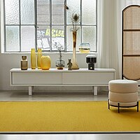 Rugs with linen borders